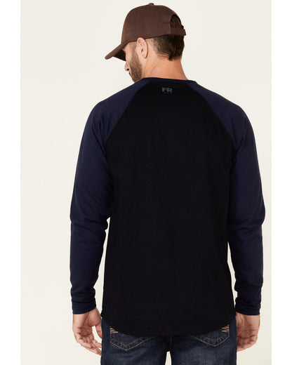 Cody James Men's FR Blocked Baseball Long Sleeve Work Shirt