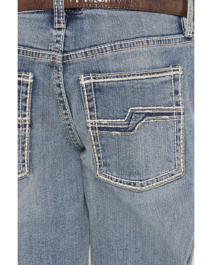 Cody James Boys' Kansas Light Wash Slim Bootcut Stretch Denim Jeans