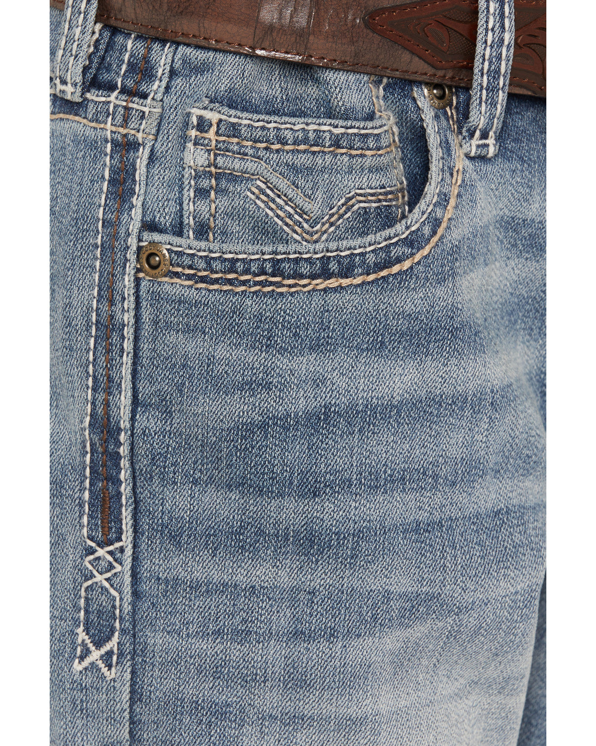 Cody James Boys' Kansas Light Wash Slim Bootcut Stretch Denim Jeans
