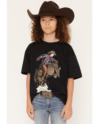 Cody James Boys' Armadillo Rider Short Sleeve Graphic T-Shirt