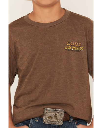 Cody James Boys' Frontier Bison Short Sleeve Graphic T-Shirt