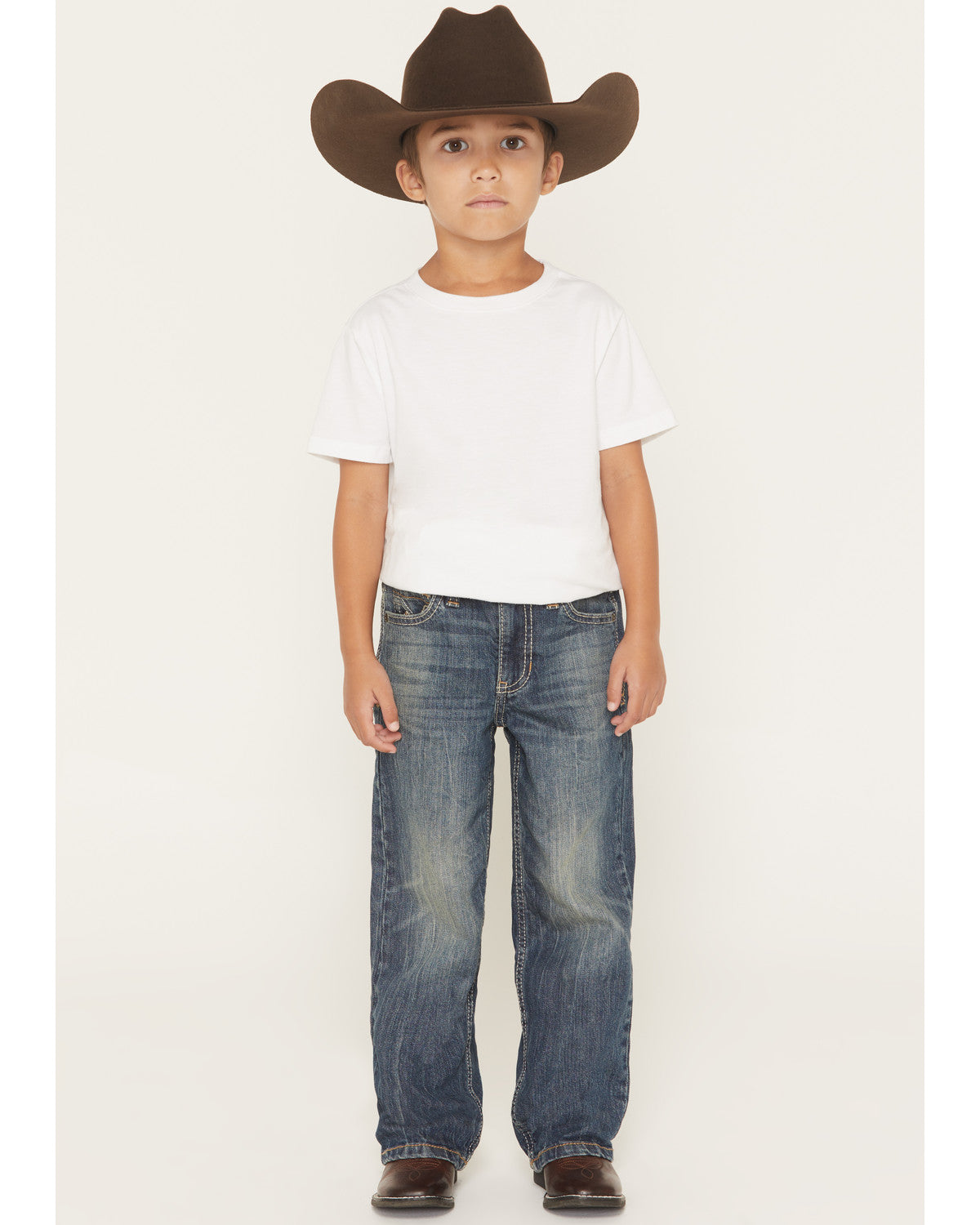 Cody James Little Boys' Texas Dark Wash Relaxed Bootcut Stretch Denim