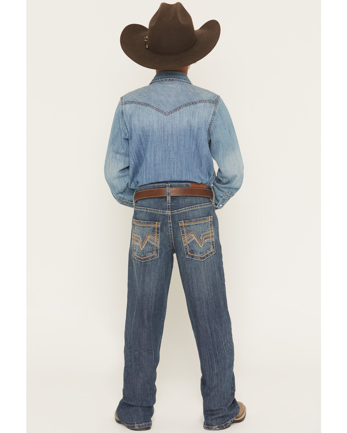 Cody James Boys' Texas Dark Wash Relaxed Bootcut Stretch Denim Jeans