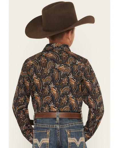 Cody James Men's Canyon Rider Paisley Print Long Sleeve Snap Western S