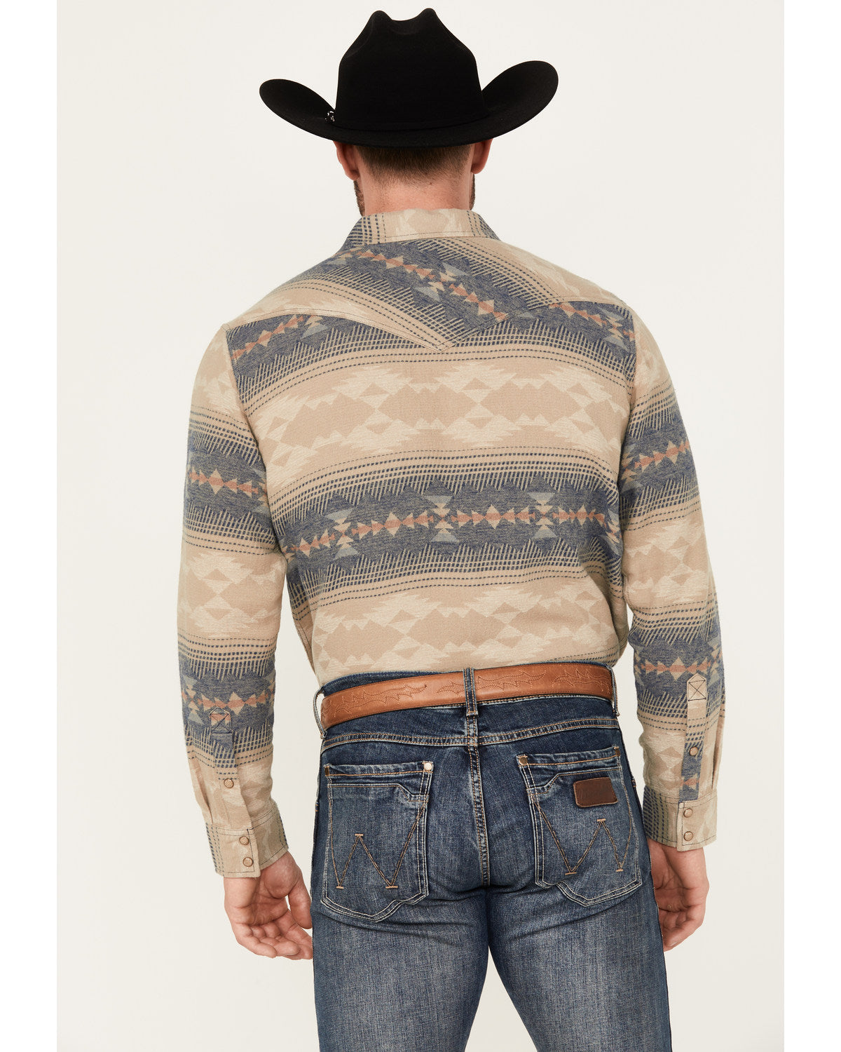 Cody James Men's Arrow Bear Southwestern Print Long Sleeve Snap Wester