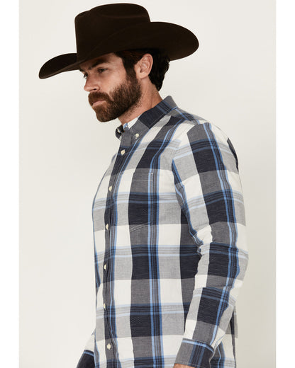 Cody James Men's Gallop Plaid Print Long Sleeve Button-Down Stretch We