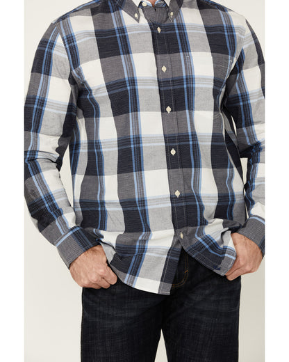 Cody James Men's Gallop Plaid Print Long Sleeve Button-Down Stretch We