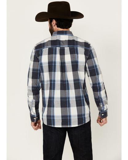 Cody James Men's Gallop Plaid Print Long Sleeve Button-Down Stretch We