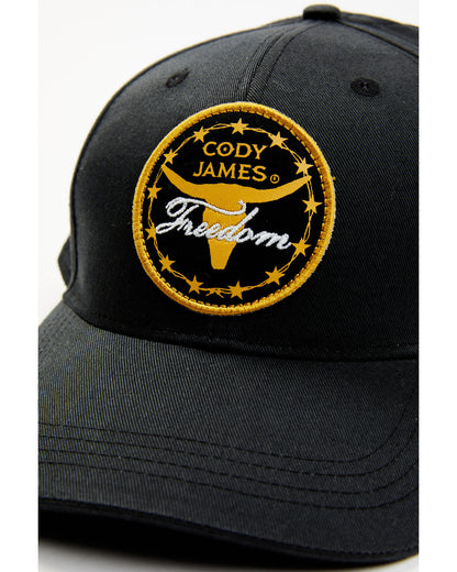 Cody James Men's Steerhorn Freedom Circle Patch Ball Cap
