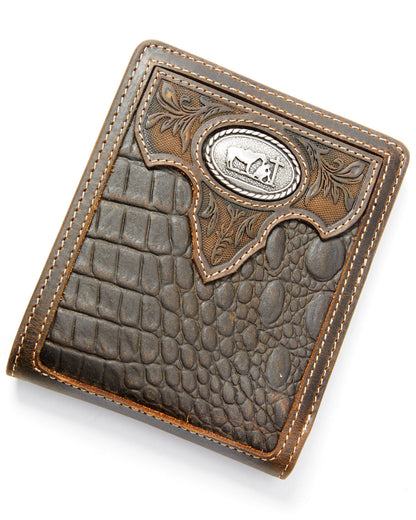 Cody James Men's Croc Embossed Bifold Wallet