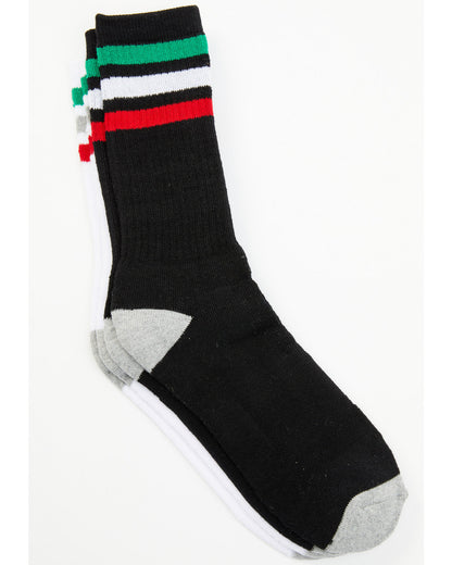 Cody James Men's Mexican Flag Stripe 2-pack Socks