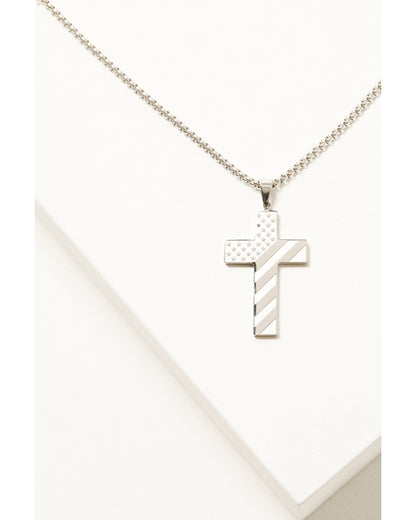 Cody James Men's Americana Cross Necklace
