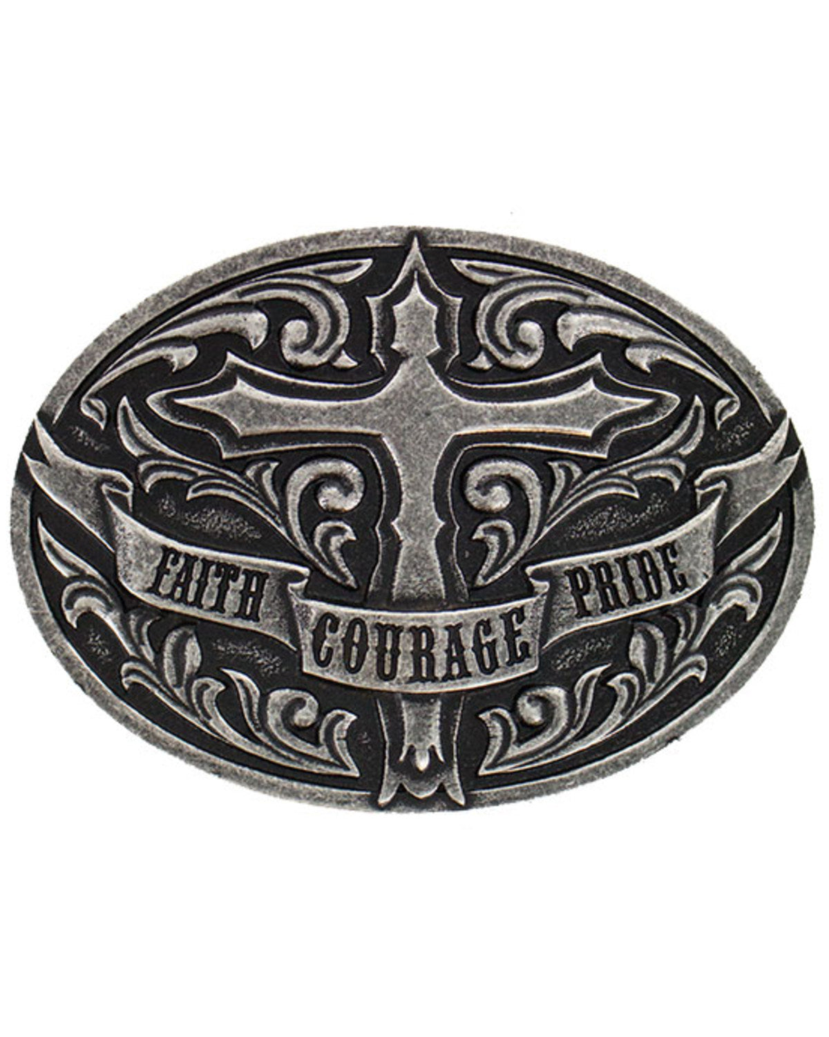 Cody James Men's Cross Faith Courage Pride Buckle