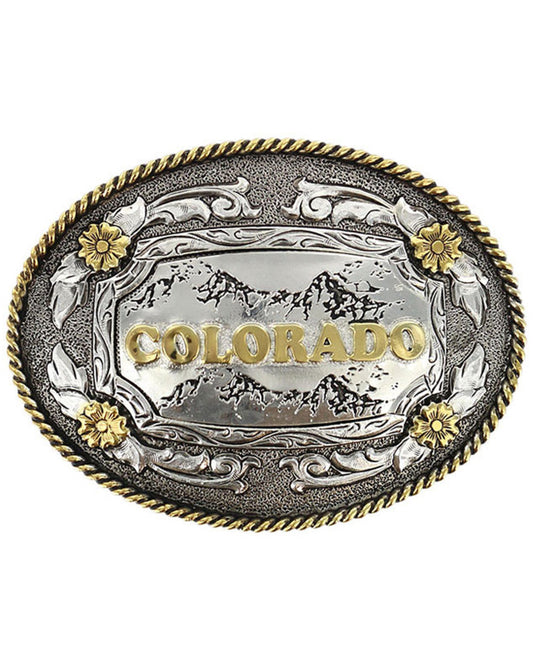 Cody James Men's Antiqued Colorado Oval Belt Buckle
