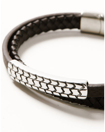 Cody James Men's Adjustable Leather Bracelet