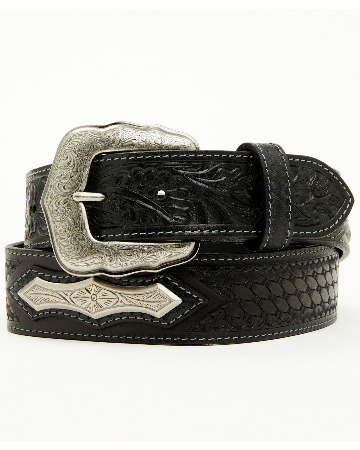 Cody James Men's Concho Tooled Western Belt