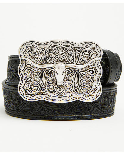 Cody James Boys' Huck Tooled Buckle Belt