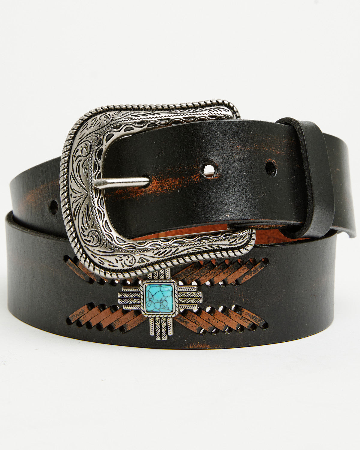 Cody James Men's Concho Whipstitch Belt