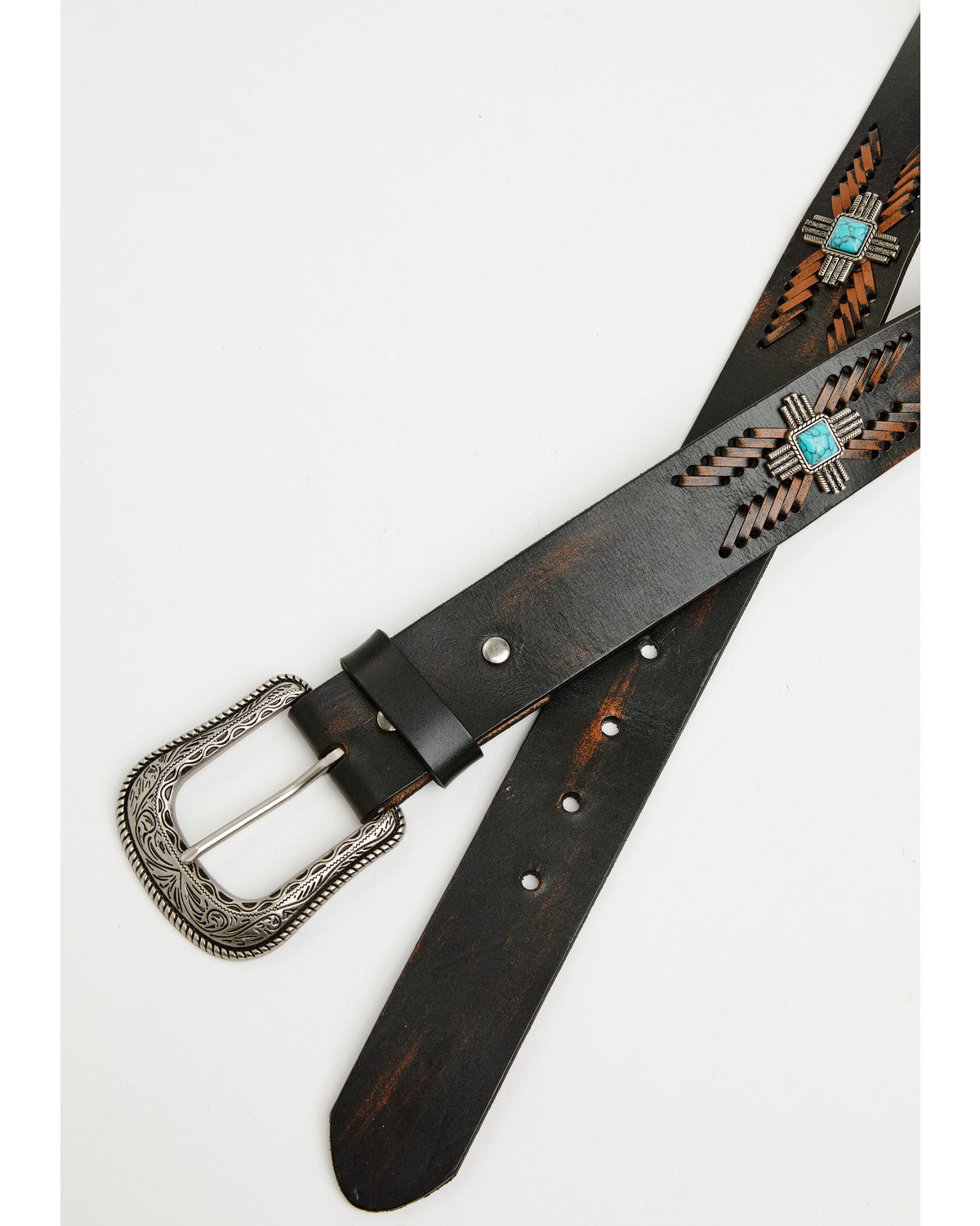 Cody James Men's Concho Whipstitch Belt