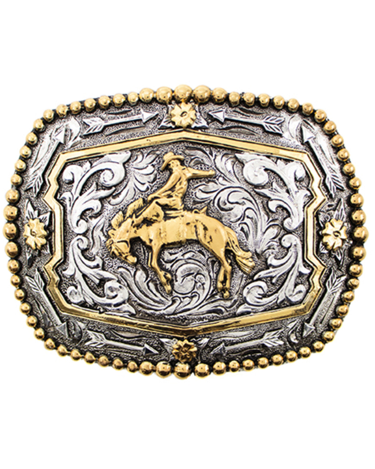 Cody James Men's Bronco Rider Beaded Edge Belt Buckle