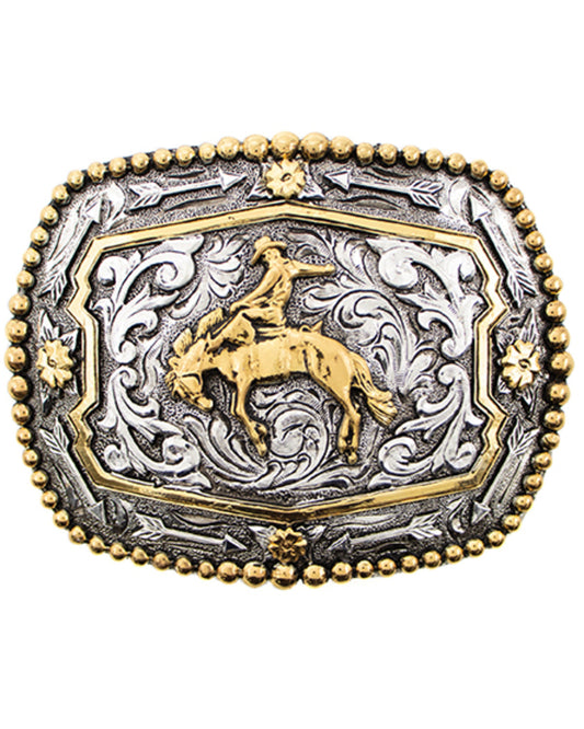 Cody James Men's Bronco Rider Beaded Edge Belt Buckle
