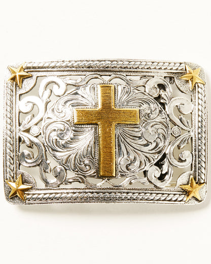 Cody James Men's Filigree Cross Belt Buckle