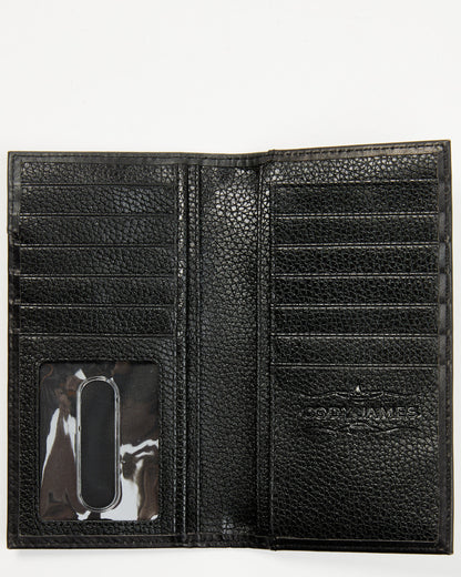Cody James Men's Dwight Basketweave Tooled Rodeo Wallet