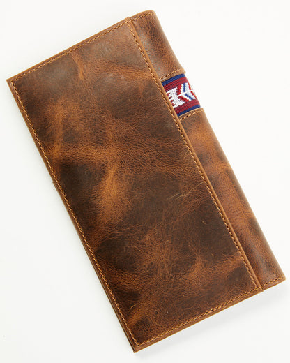 Cody James Men's Leroy Leather Southwestern Woven Inlay Rodeo Wallet