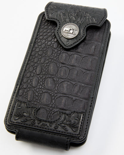 Cody James Men's Crocodile Embossed Cell Phone Case