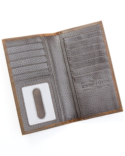 Cody James Men's Bi-Fold Crocodile Print Embossed Rodeo Wallet