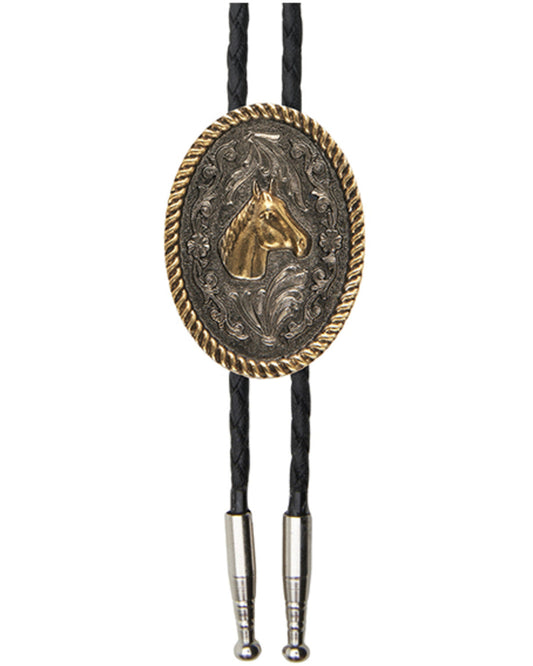 Cody James Men's Horse Head Medallion Bolo Tie