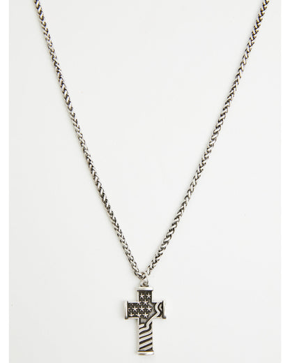 Cody James Men's Flag Cross Necklace