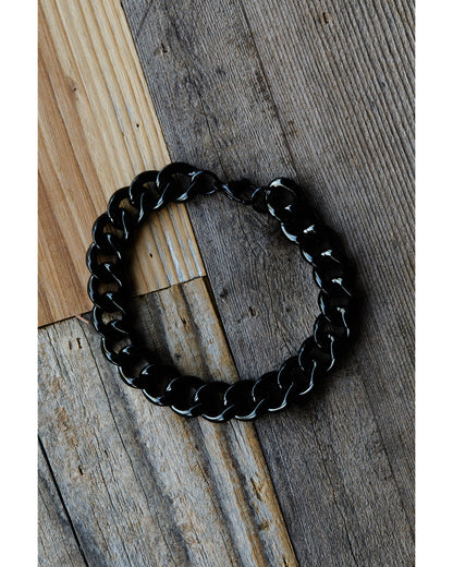 Cody James Men's Gunmetal Cuban Link Bracelet