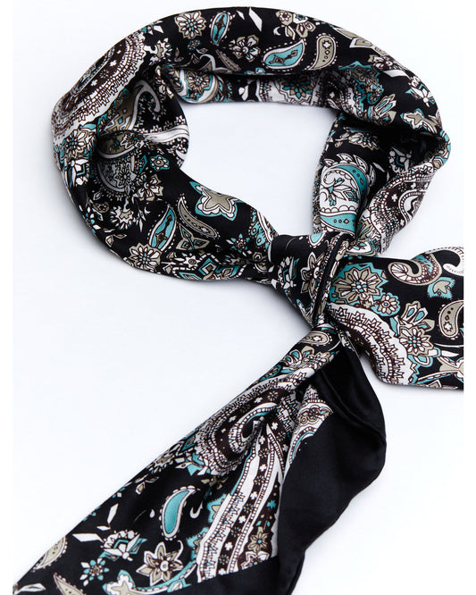 Cody James Men's Silk Navy Paisley Wild Rag Scarf