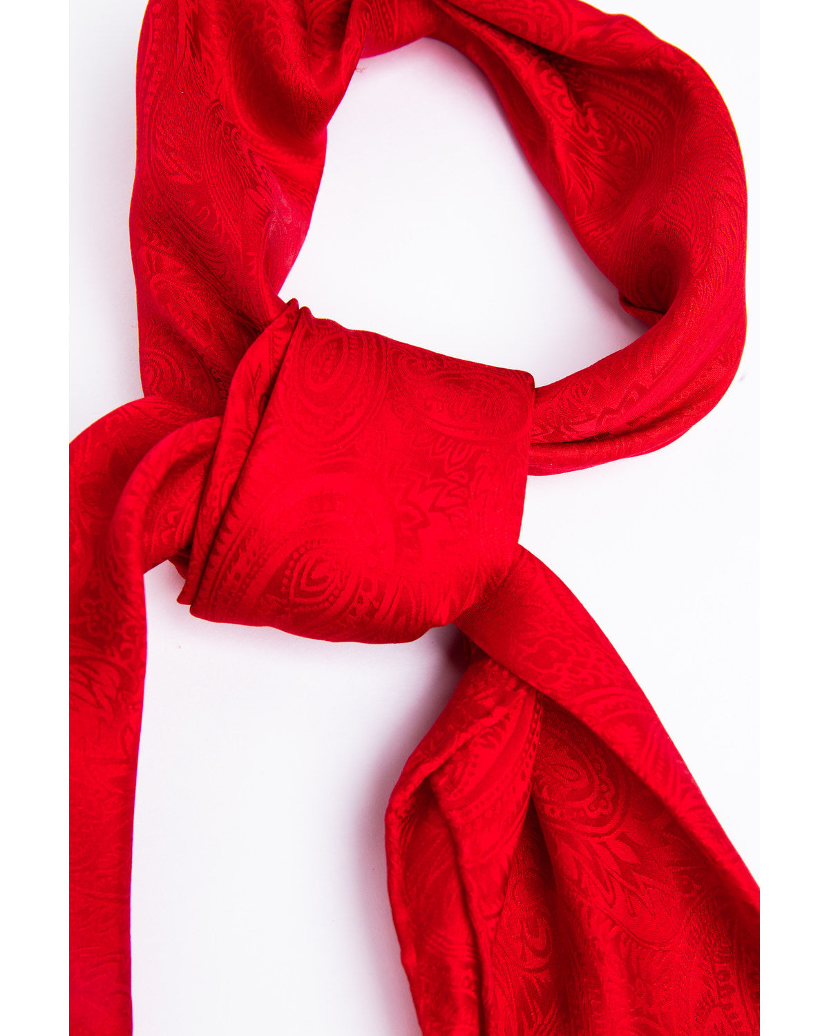 Cody James Men's Red Silk Jacquard Scarf