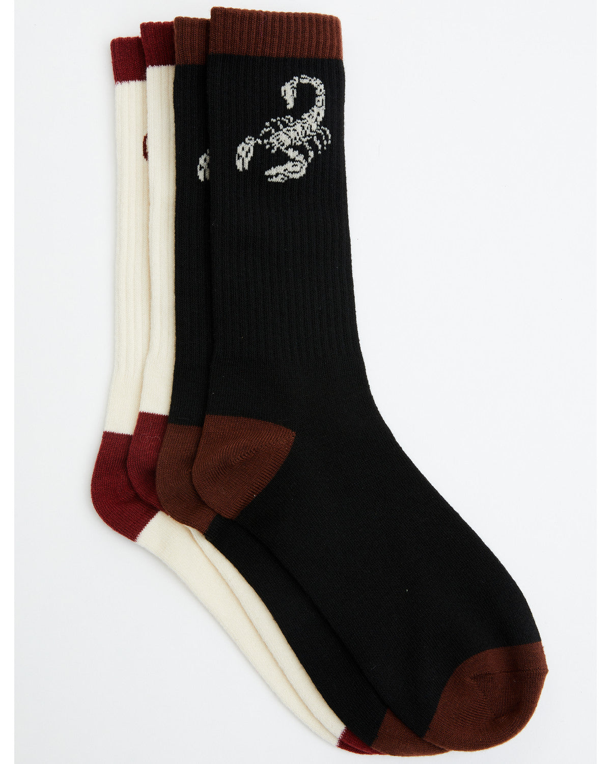 Cody James Men's Scorpion Skull Crew Socks - 2 Pack
