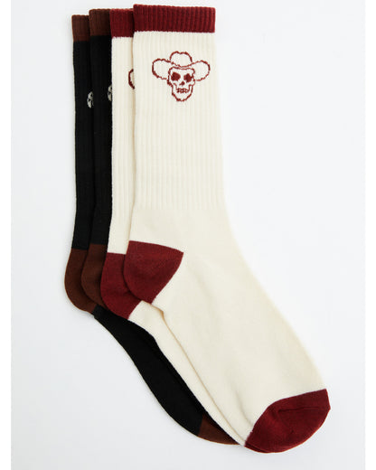 Cody James Men's Scorpion Skull Crew Socks - 2 Pack