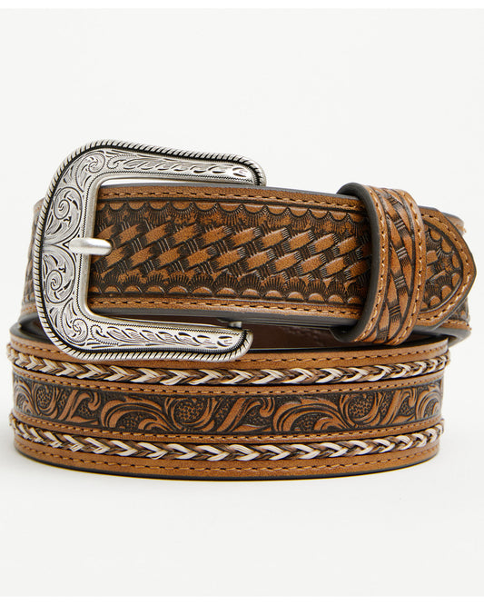 Cody James Boys' Classic Buck Tooled Inlay Belt