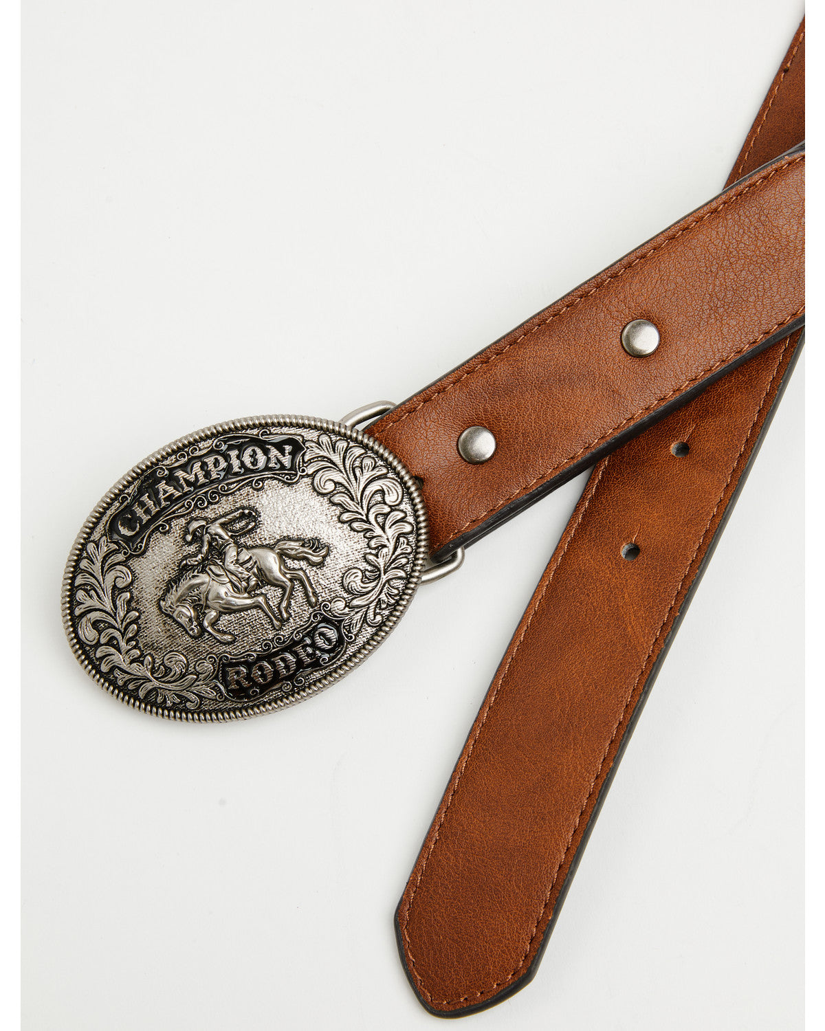 Cody James Boys' Rodeo Champ Southwestern Cross Stitched Bucked Belt