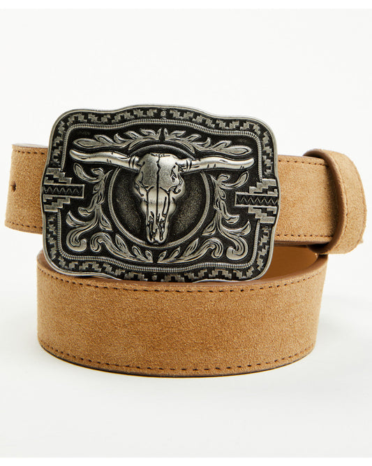 Cody James Boys' Rustler Steerhead Buckle Belt