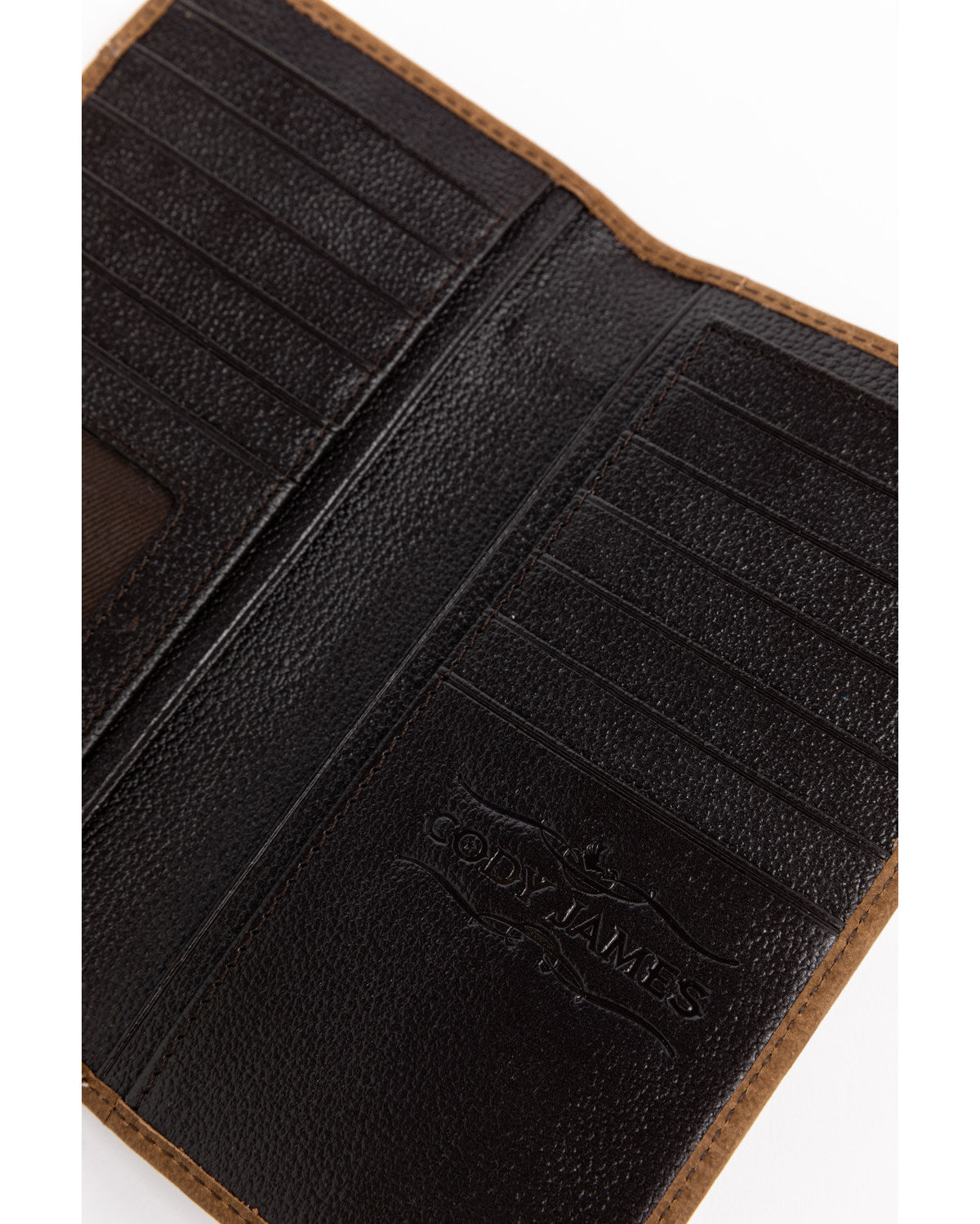 Cody James Men's Hair On Praying Cowboy Leather Checkbook Wallet