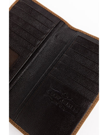 Cody James Men's Hair On Praying Cowboy Leather Checkbook Wallet