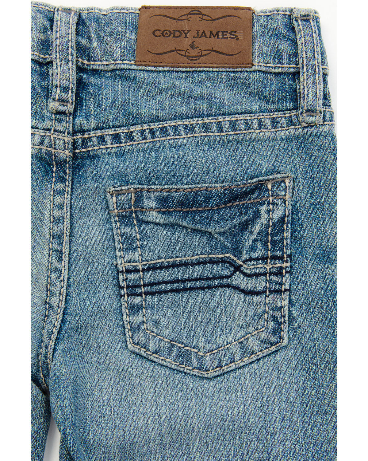 Cody James Boys' Hamshackle Wash Relaxed Bootcut Stretch Denim Jeans
