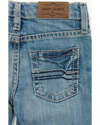 Cody James Boys' Hamshackle Wash Relaxed Bootcut Stretch Denim Jeans