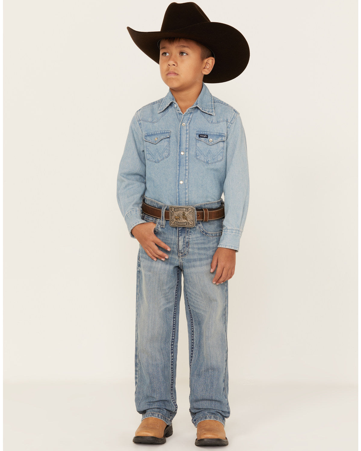 Cody James Boys' Hamshackle Light Wash Relaxed Boot Denim Jeans - Size