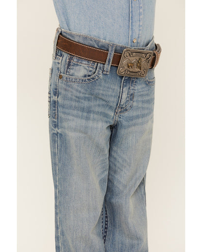 Cody James Boys' Hamshackle Light Wash Relaxed Boot Denim Jeans - Size