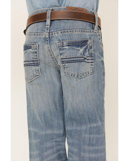 Cody James Boys' Hamshackle Light Wash Relaxed Boot Denim Jeans - Size