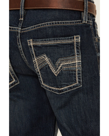 Cody James Boys' Dark Wash Moonlight Slim Bootcut Stretch Denim Jeans