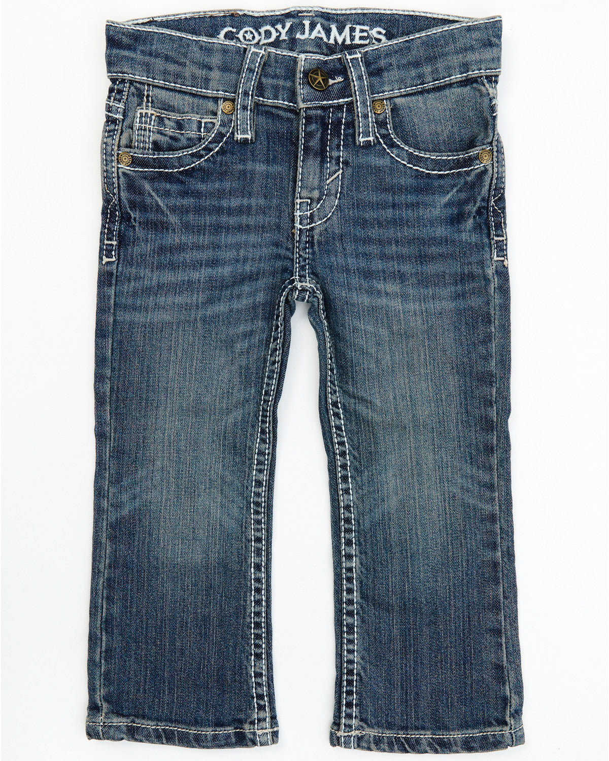 Cody James Toddler Boys' Stone Cold Wash Slim Boot Stretch Jeans