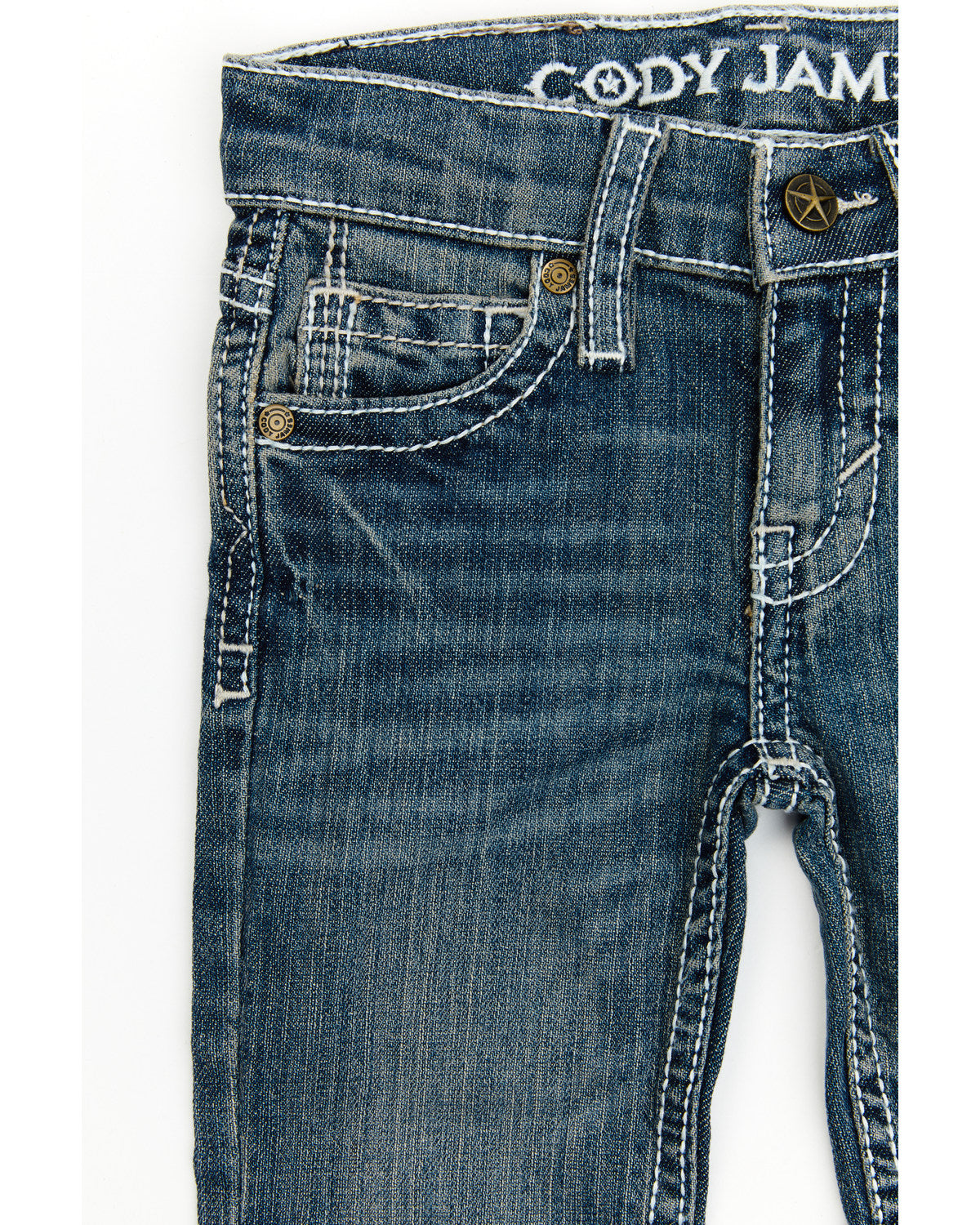 Cody James Toddler Boys' Stone Cold Wash Slim Boot Stretch Jeans